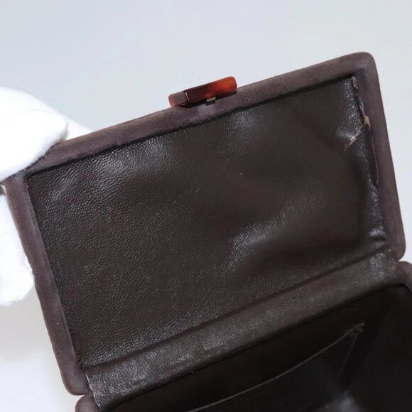 CHANEL Matelasse Hand Bag Suede Brown CC Auth - Picture 8 of 15